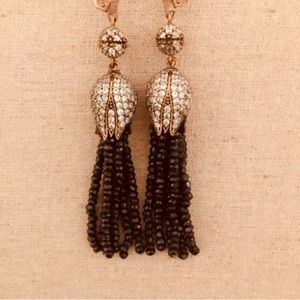 Grand Bazaar | Earrings | Drop Onyx & Cubic Zirconia
